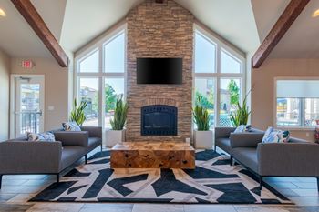Clubhouse lounge & kitchen